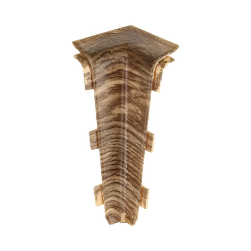 Colț interior din PVC pentru plintă parchet SG75 Trandafir Închis