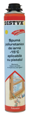 Spumă poliuretanică profesională Distyk iarnă pentru pistol, 700 ml