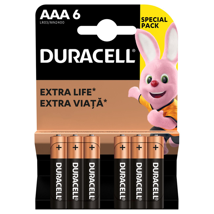 Baterii DURACELL Basic AAA, 6 buc