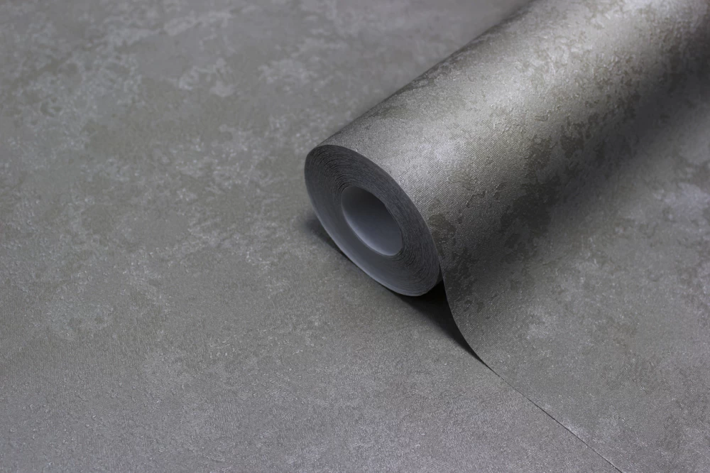 Tapet clasic dormitor, gri texturat, model Andreas, dimensiune 1.06m x 10,05m