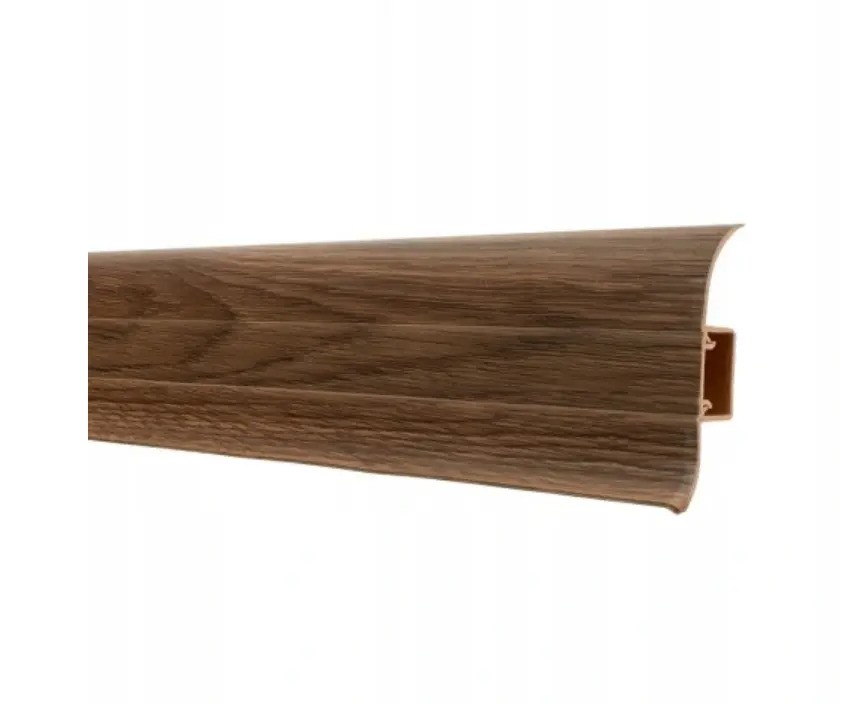 Plintă cu canal din PVC pentru plintă parchet SG 56 Stejar Mlăștinos, 2500x56x23 mm