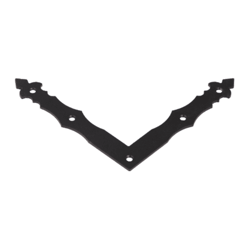 Colțar plat decorativ negru pentru montare cadru geam, ușă și obloane, 150x150x25x2.5 mm