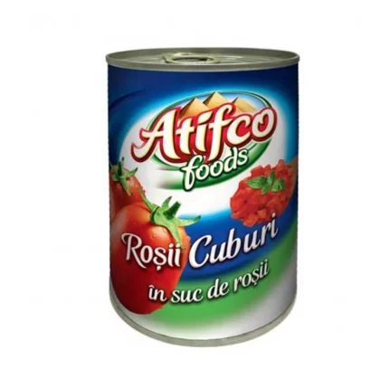 Rosii cuburi ATIFICO, in suc de rosii 400 gr