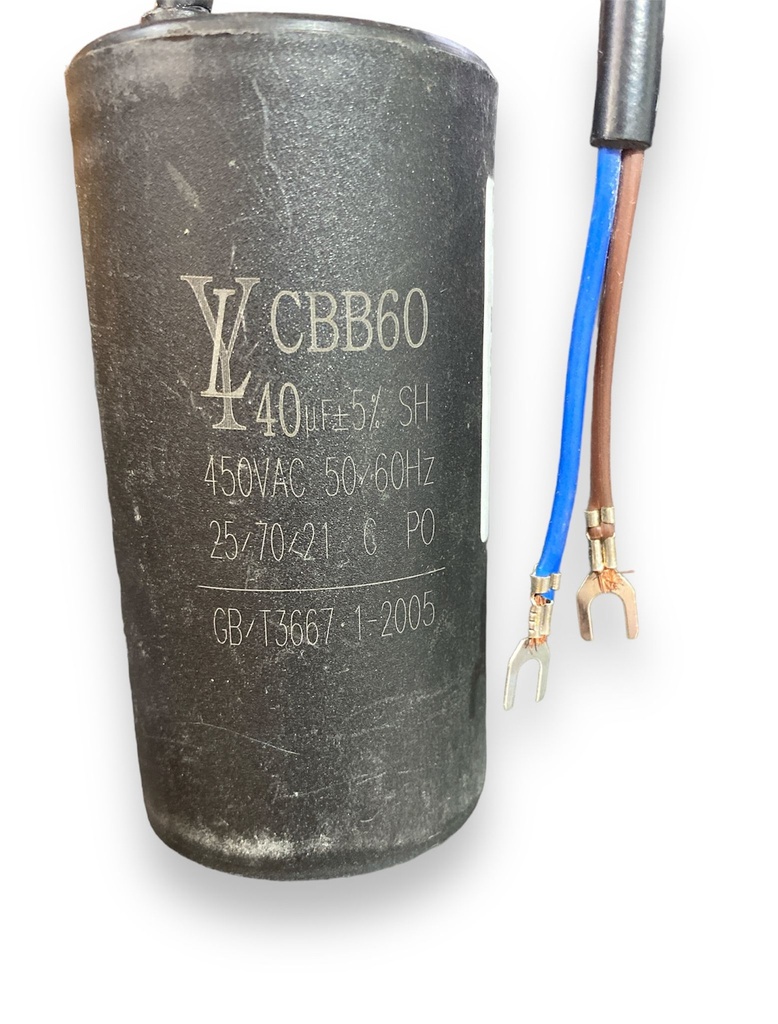 Condensator pornire motor electric 40 µF cu fir