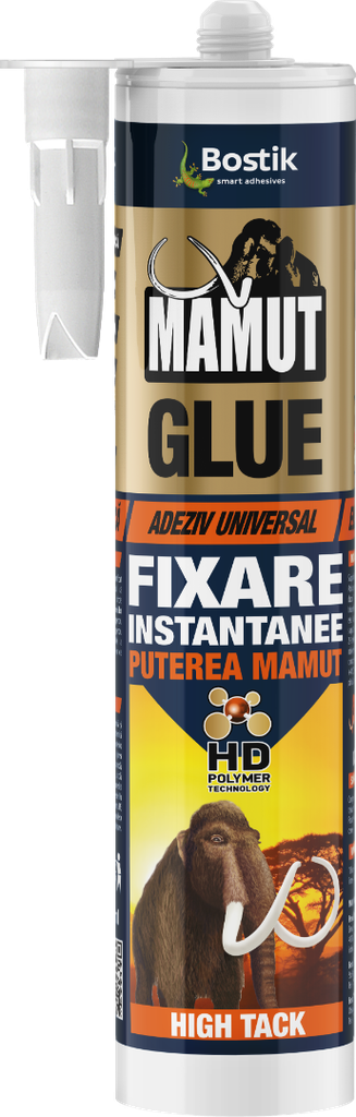 Adeziv universal profesional Bostik Mamut Glue High Tack alb pentru interior/exterior, 290 ml