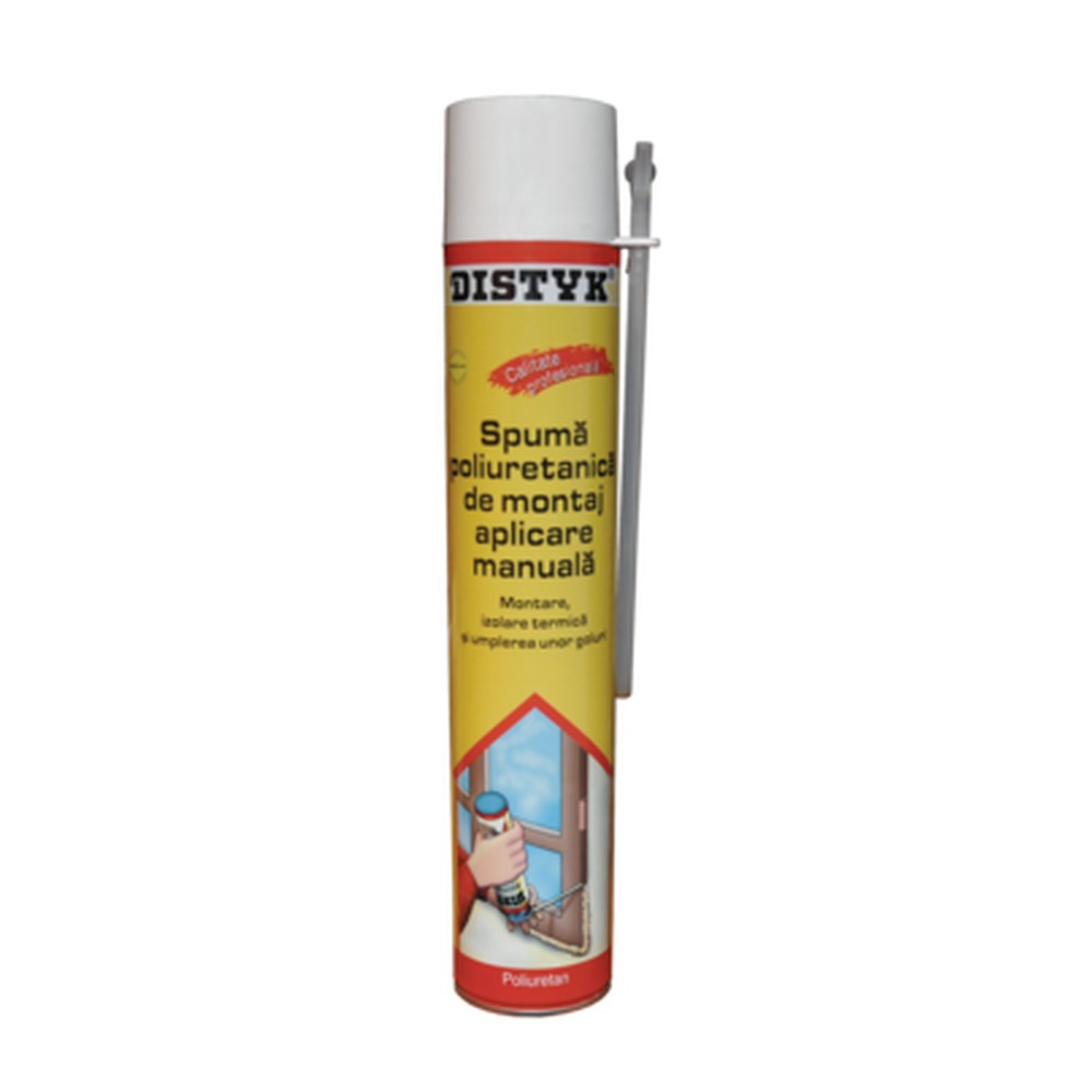 Spumă poliuretanică Distyk PU-Foam pentru aplicare manuală, 650 ml