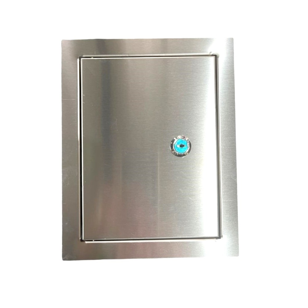 Uşiţă vizitare inox cu încuietoare, 150x200 mm