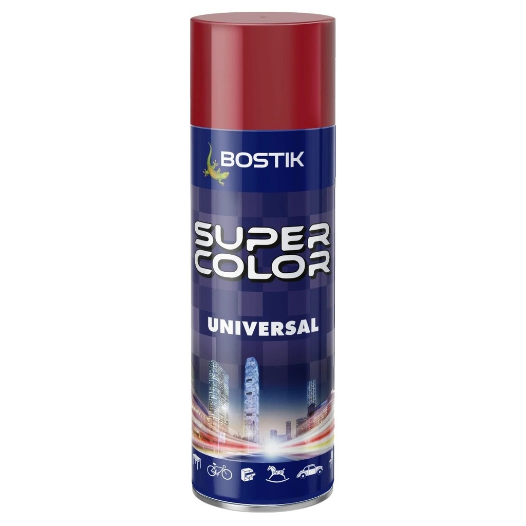 Spray vopsea Bostik Color Universal, RAL 3005 roșu aprins interior/exterior, 400 ml