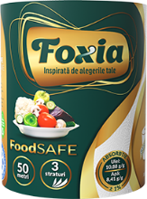 Prosop hârtie FOXIA, monorolă, 3 straturi, H 22, 50 m