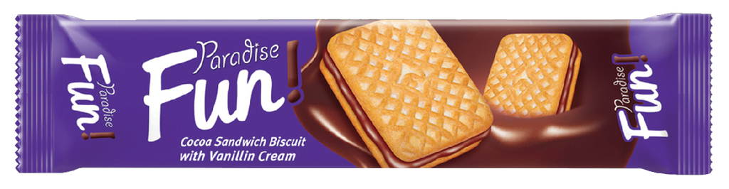 Biscuiti Paradise fun cremă cacao, 70 gr