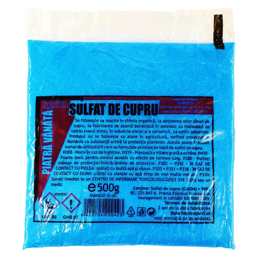 Sulfat de cupru (piatra vanata) 250 grame