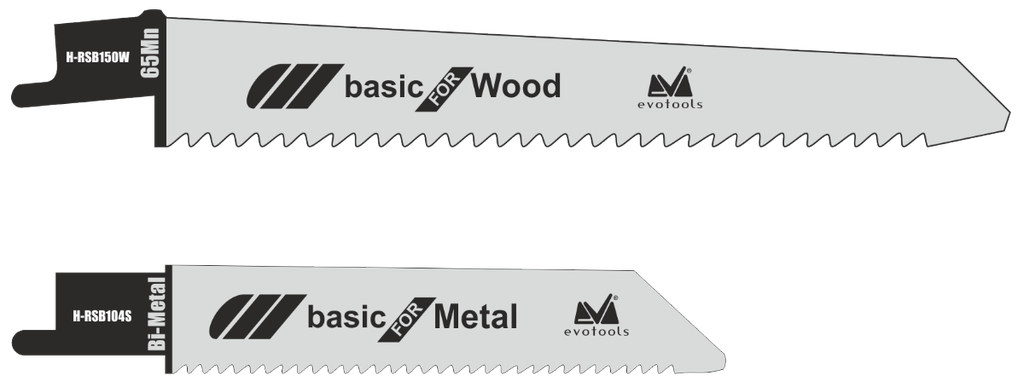 Pânză fierăstrău tip sabie lemn - metal, 2 buc