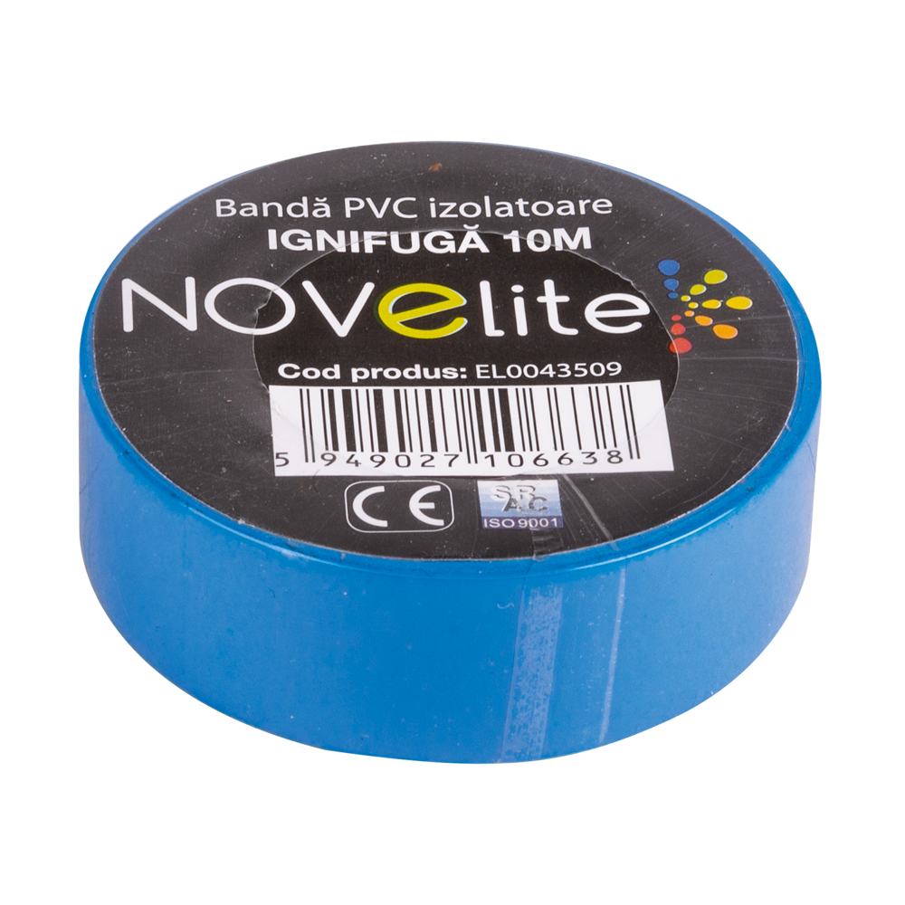 Bandă izolatoare Novelite bleu, 19mmx10ml