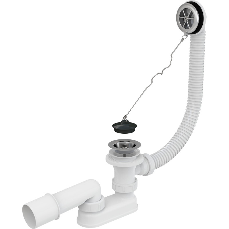 [P005871] Ventil cadă A501 cu preaplin, cromat