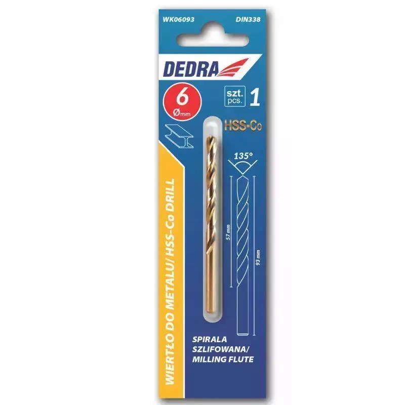 Burghiu cobalt pentru metal 2.5x57 mm x2 buc/set