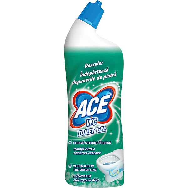 Gel decalcifiant ACE WC soluție anti-calcar pentru vasul de toaletă, 700 ml