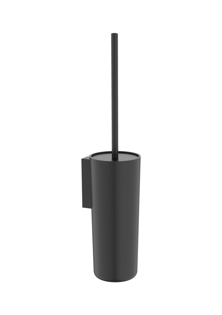 Suport cu perie WC, montat pe perete, Sonata, matt black
