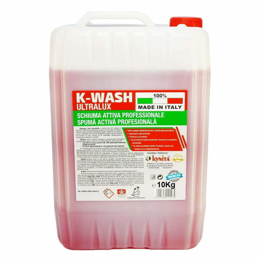 Spuma Activa Profesionala K-WASH ULTRALUX ITALIA, spuma alba, 10 L