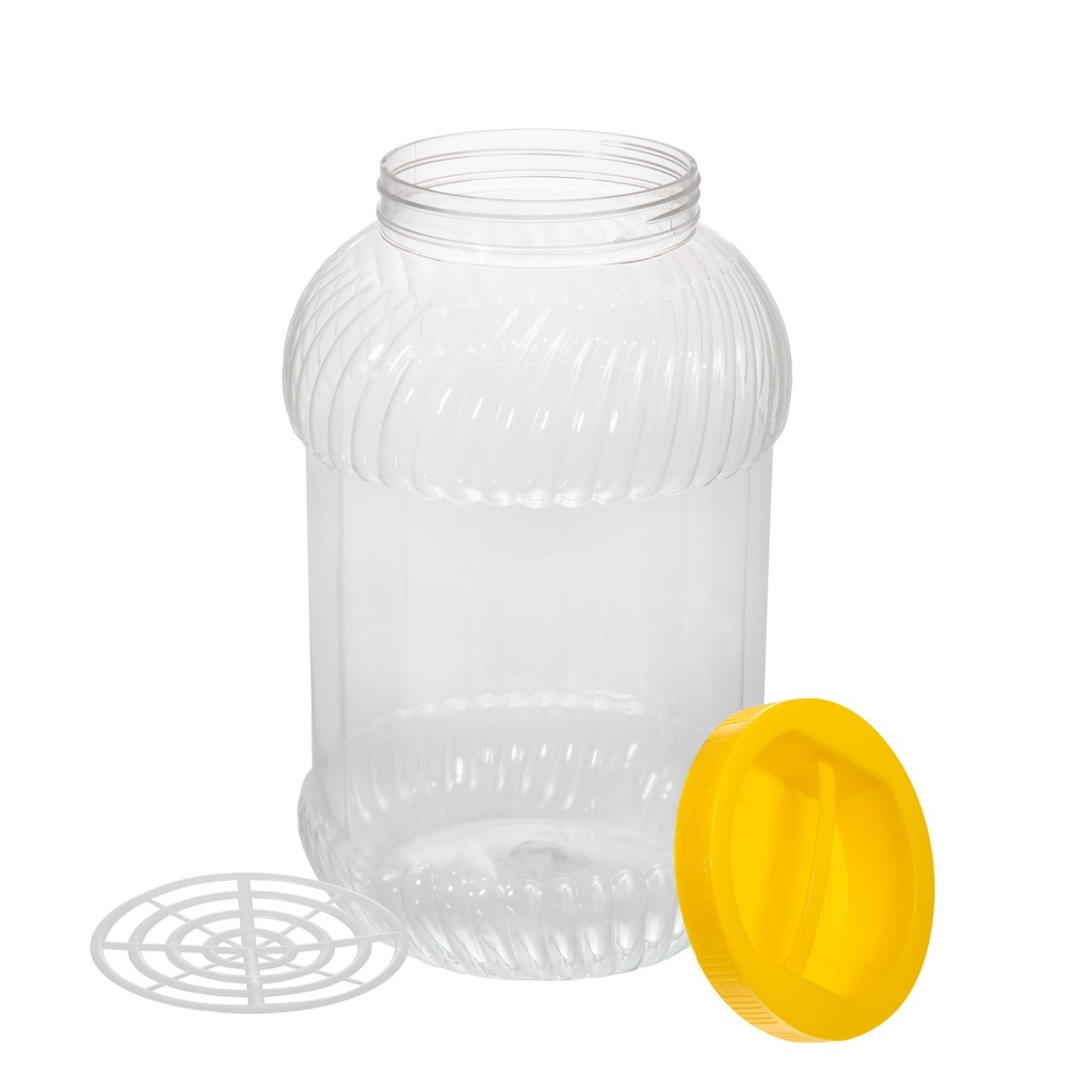 Borcan din plastic și capac cu mâner, 5 l