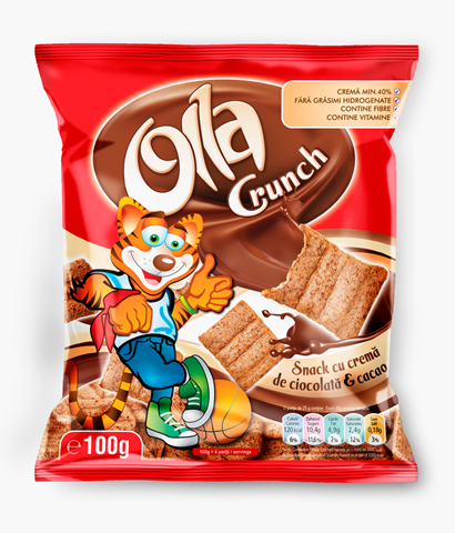 Olla crunch snack cacao si ciocolata, 100 gr