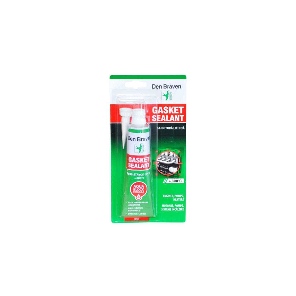 Etansant pentru garnituri, rezistent la temperaturi inalte, Den Braven Gasket Sealant, rosu, 80 ml