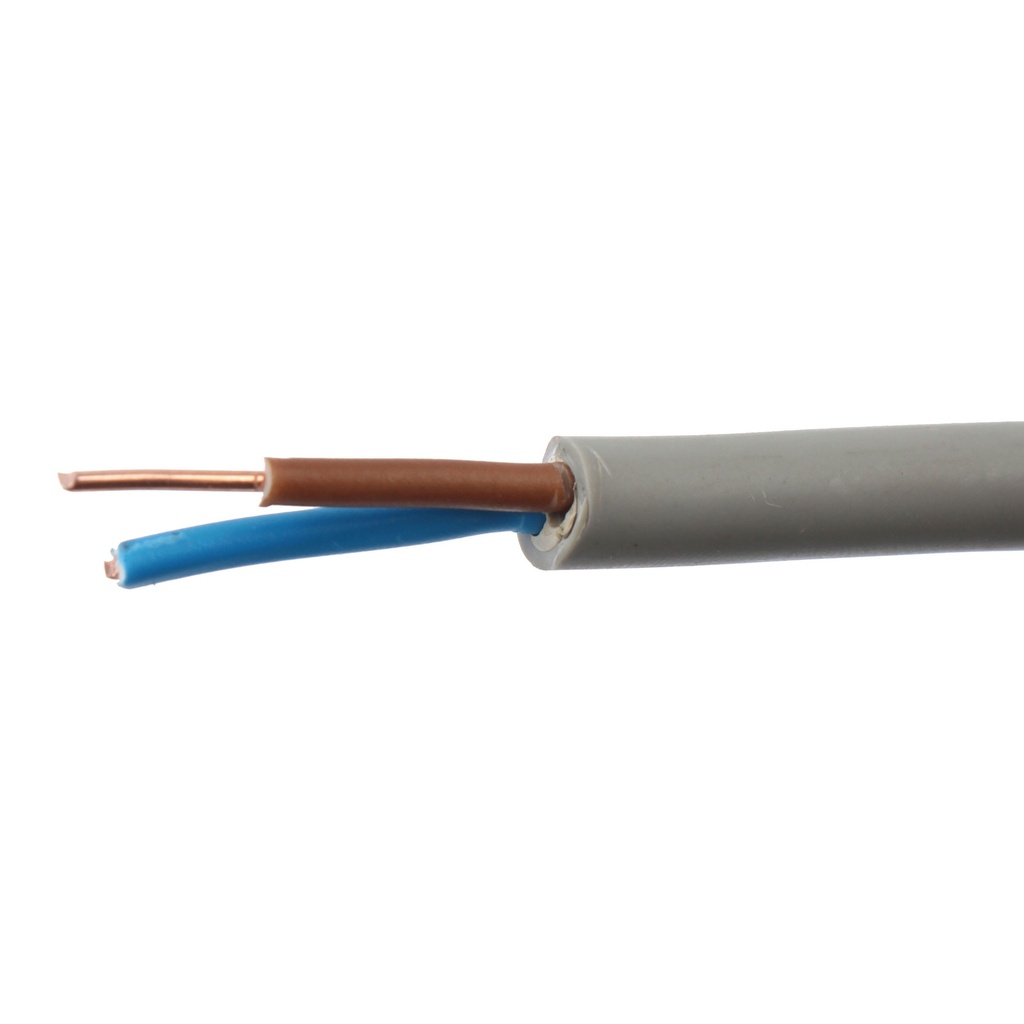 Cablu CYY-F 2x1,5 mm² gri, manta din PVC