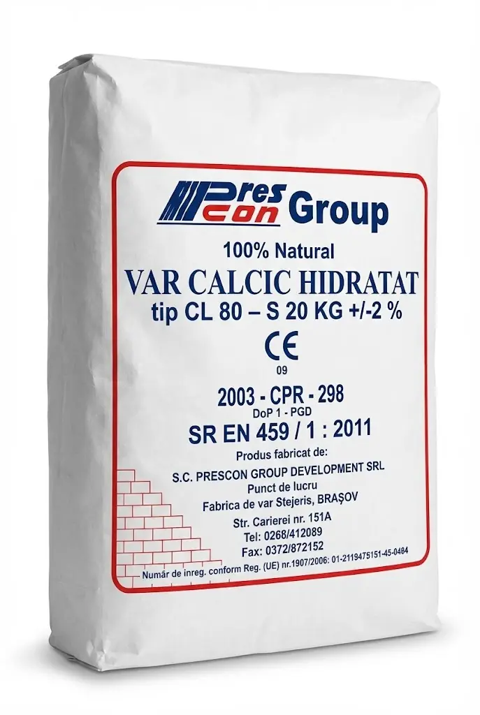 Var hidratat Prescon pentru mortare și tencuieli, 20 kg