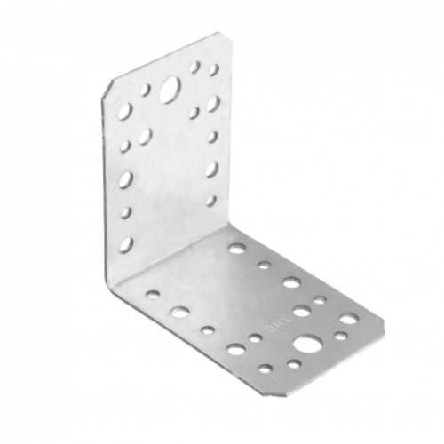 Colțar simplu perforat pentru lemn 90x90x65x2.5 mm