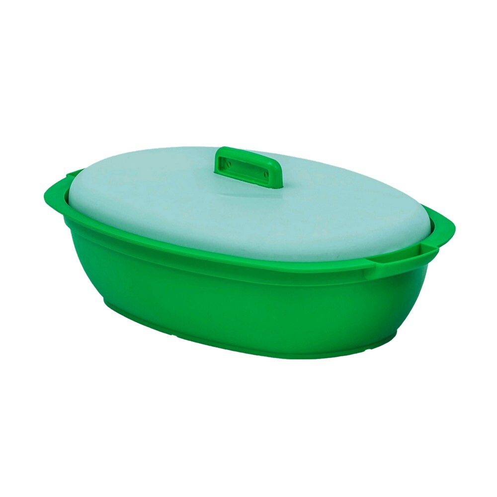 Castron salată oval cu capac