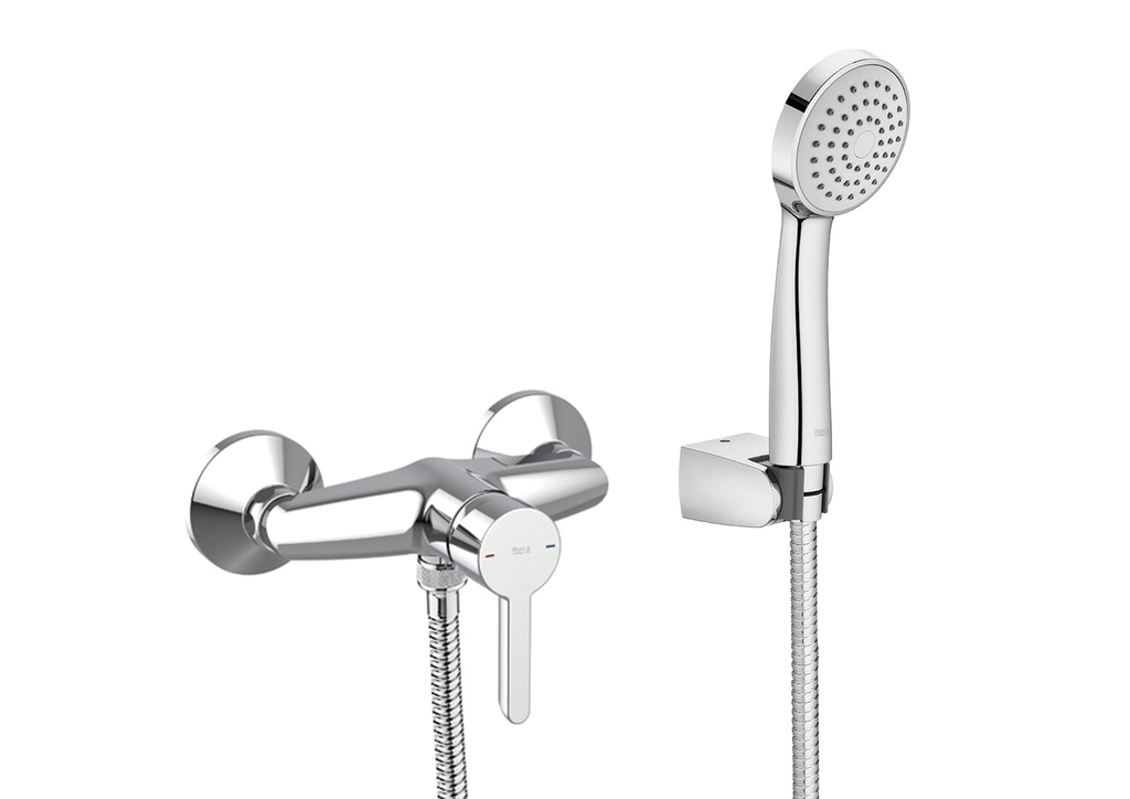 Baterie de dus Roca Saona, fixa, argintiu