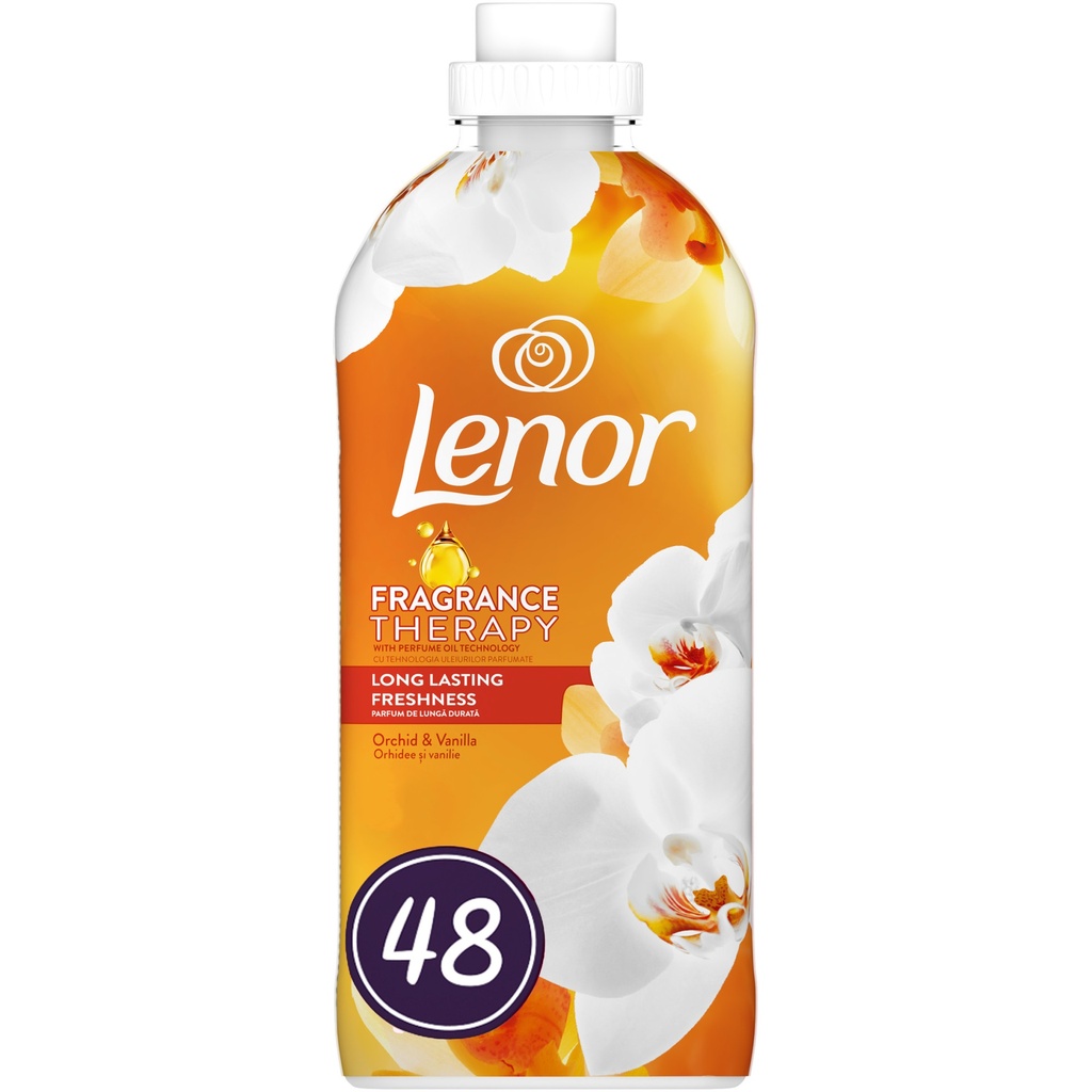 Balsam de rufe LENOR Orchid & Vanilla, 48 spalari, 1.2 l