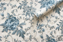 Tapet albastru living, vinil floral, model Sofia, dimensiune 1.06m x 10,05m