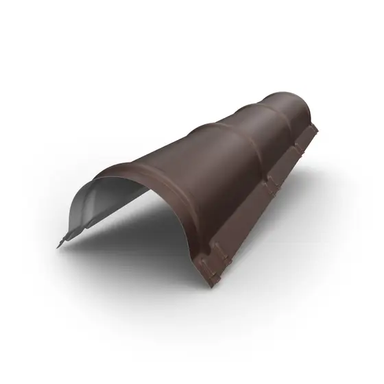 Coamă semirotundă RAL8017 maro MAT pentru țiglă metalică 0.4x312x2000 mm