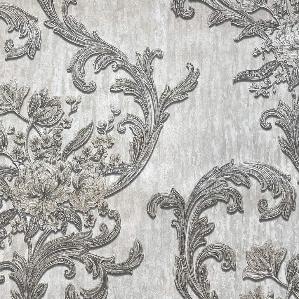 Tapet de vinil Jennifer , decor ,  argintiu , 3-1033 , 10.05 mp/rola