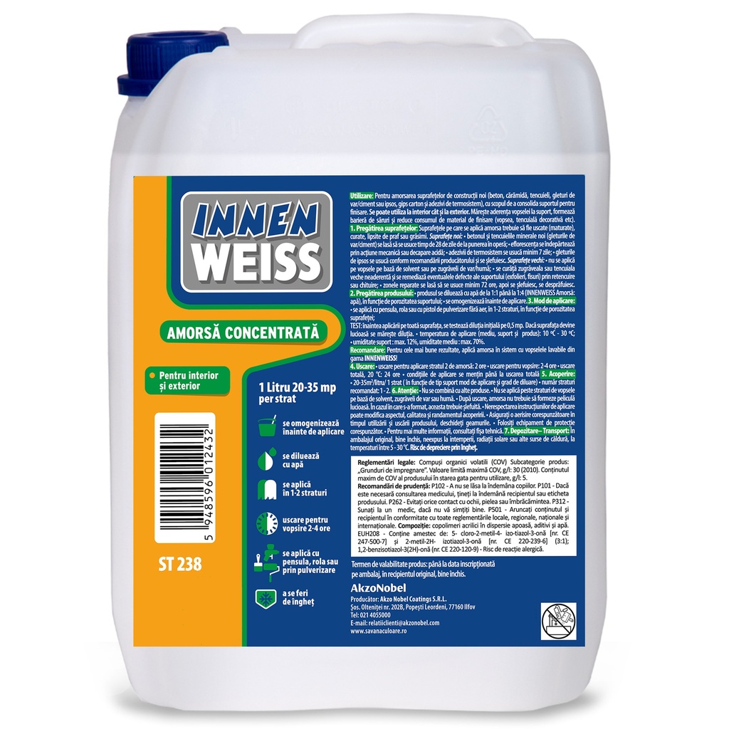 Amorsă Innenweiss concentrată 1-4, 4 l