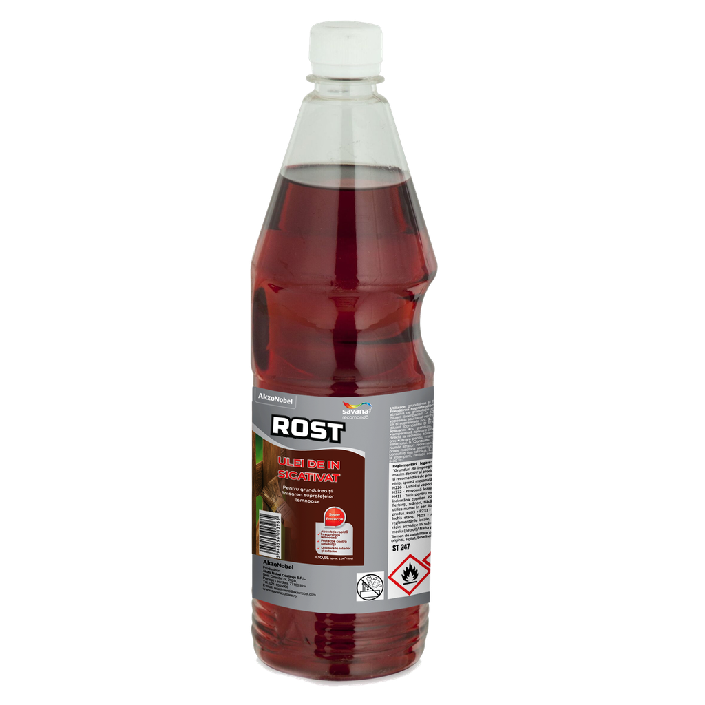 Ulei de in sicativat Rost pentru lemn, 0.9 l