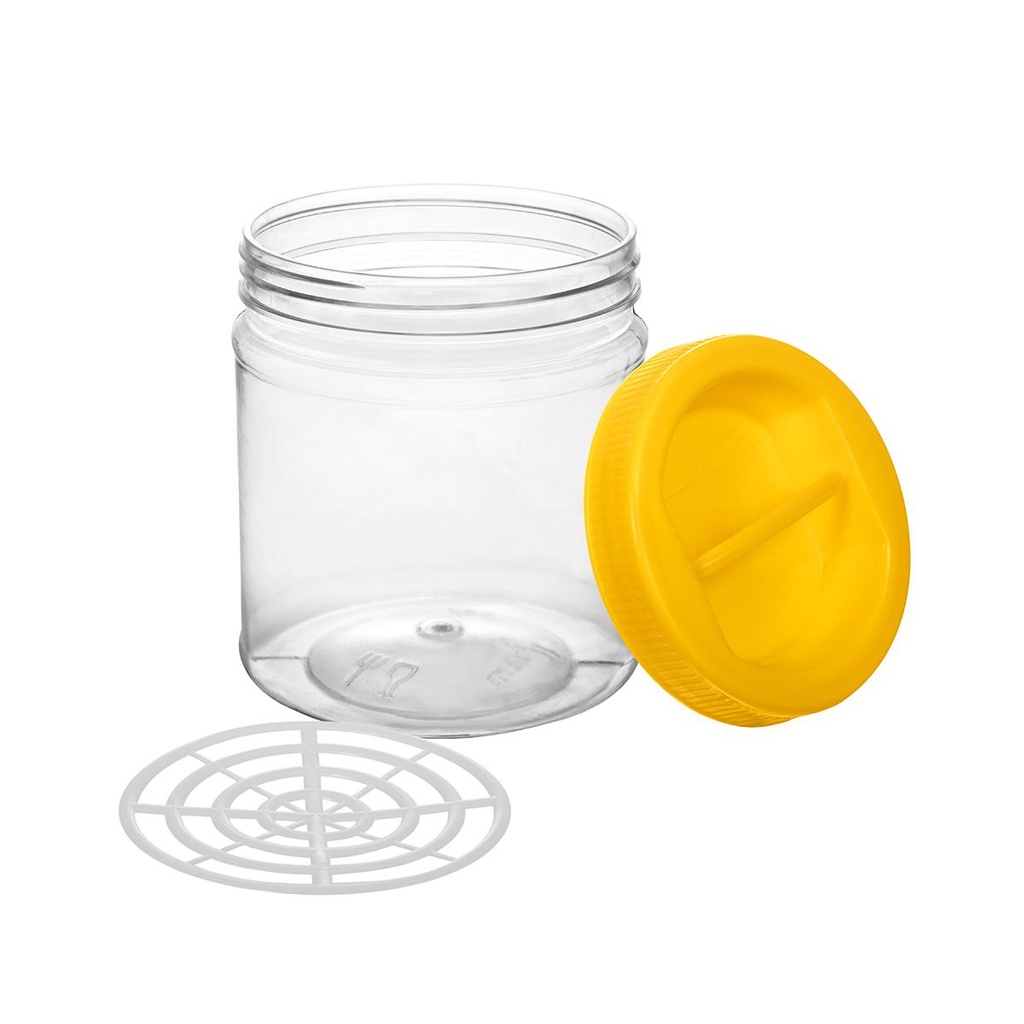 Borcan PET rotund cu capac, 110 mm, 1 l