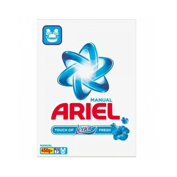 Detergent manual de rufe pudră ARIEL Touch of Lenor Fresh, 450 gr