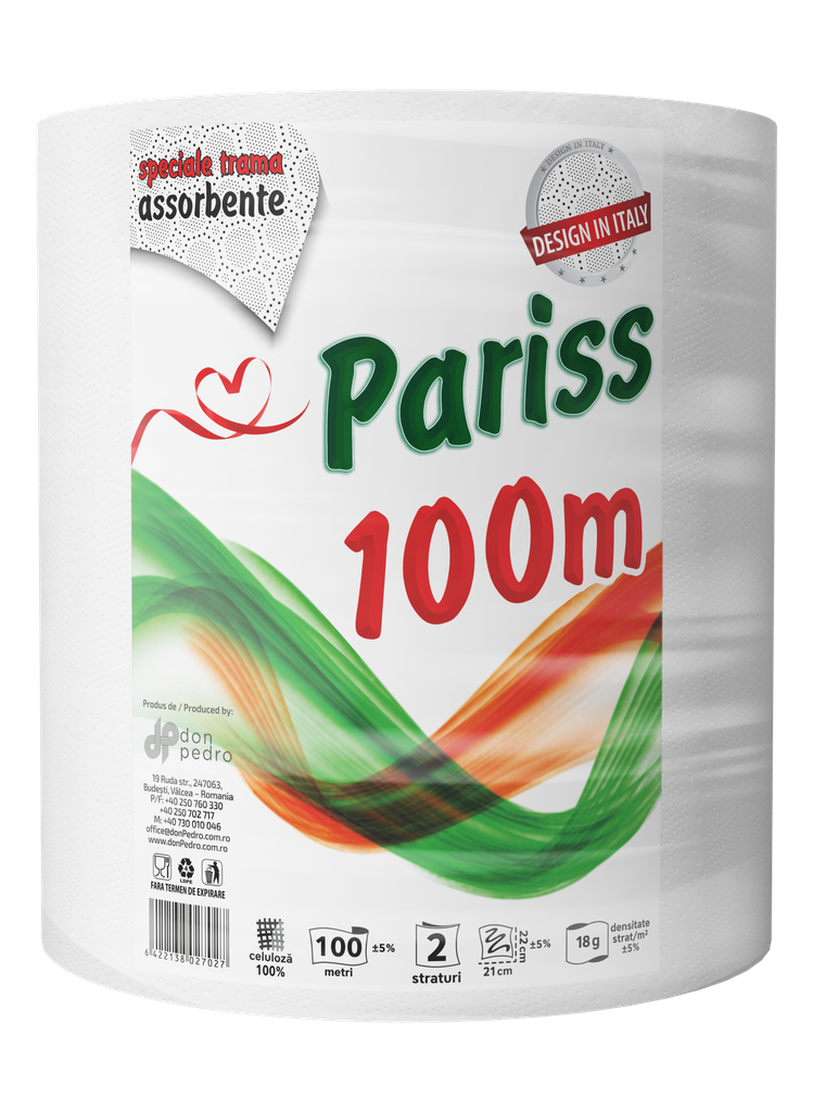 Rola prosop 2 straturi 100m Pariss