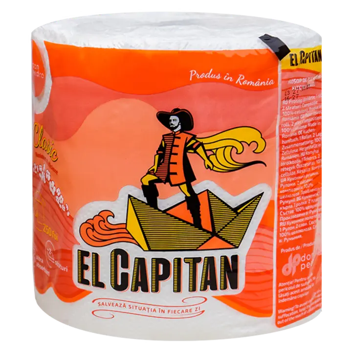 Prosop hârtie EL CAPITAN, monorolă, 2 straturi, 250 foi