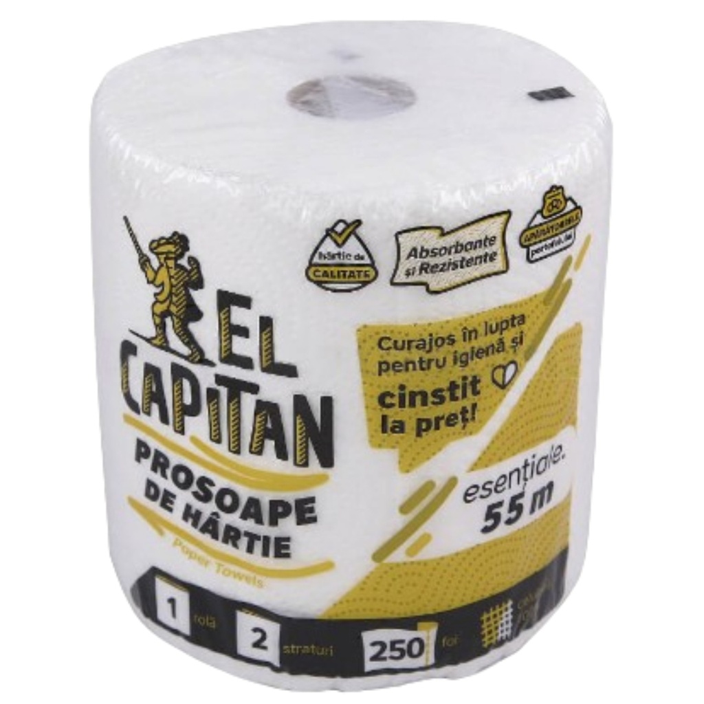 Prosop hârtie EL CAPITAN, monorolă, 2 straturi, 250 foi