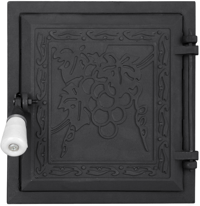 Ușă din fontă pentru sobă Strugure, 275x255 mm