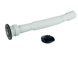 Racord flexibil-extensibil cu iesire Ø40-50 si ventil 1”1/4 cu dop cu mâner 