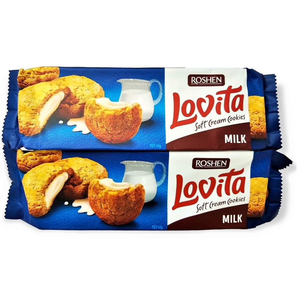 Roshen Lovita soft cookies cu lapte 127gr