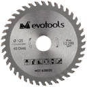 Pânză Circulară Vidia pentru Lemn EvoTools, Ø125 mm, 40T, Ø22.23 mm