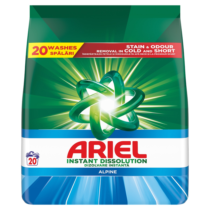 ARIEL Alpine, detergent automat de rufe, pudra, 20 spalari, 1.3 kg