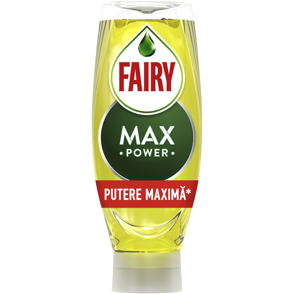 Detergent de vase, FAIRY Max Power Lemon cu parfum de lamaie, 0.545 l