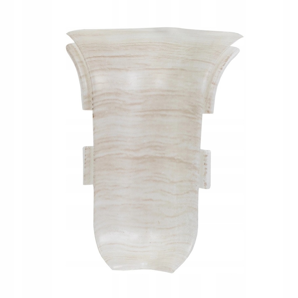 Colț exterior din PVC pentru plintă parchet universal NG/SG 56 Arțar Patina