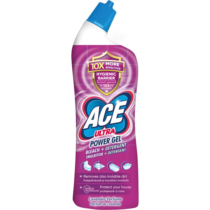 Inalbitor si degresant toaleta Ace Ultra Power gel Fresh, 750ml