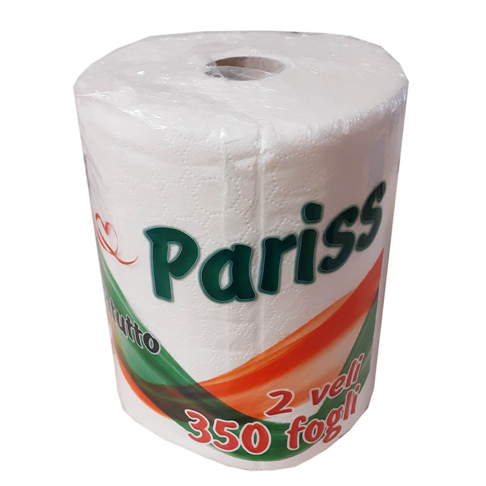 Prosoape de hârtie Pariss monorolă, 350 foi, 2 straturi